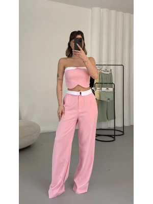 Ella Straplez Takım - Pembe