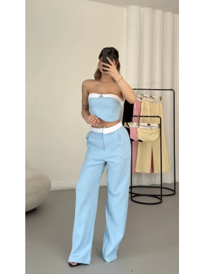 Ella Straplez Takım - Bebe Mavi