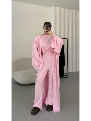 Slyvia Hırkalı Takım - Pembe