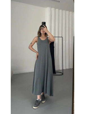 Ashley Salaş Elbise - Gri