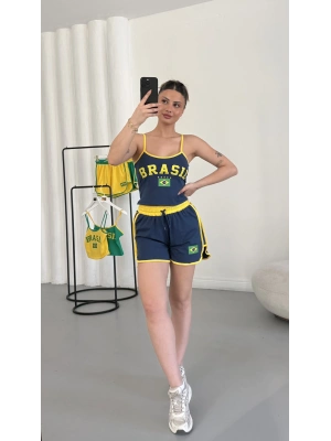 Şortlu Brasil Takım - Lacivert