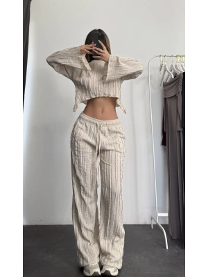 Abby İspanyol Kol Takım - Bej