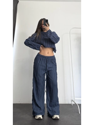 Abby İspanyol Kol Takım - Lacivert