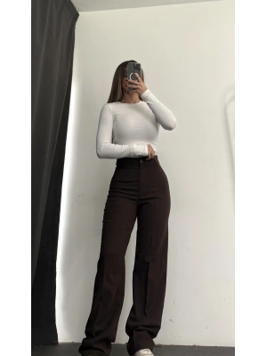 Ace Palazzo Pantolon - Kahve