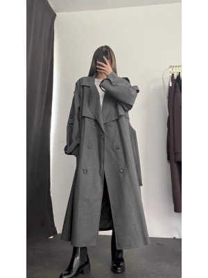 Alice Tasarım Trençkot - Gri