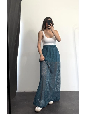 Alya Dantel Etek - Petrol