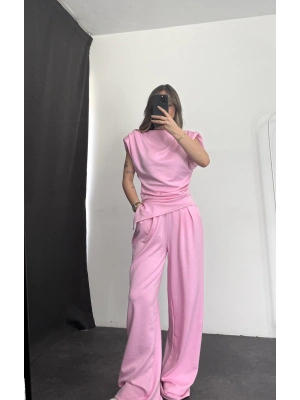 Asimetrik Drapeli Takım- Pembe