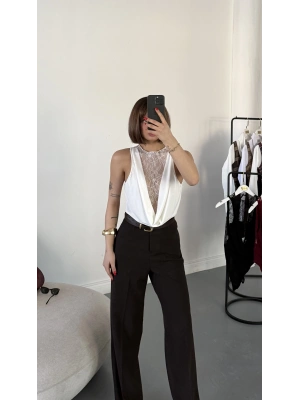 Baby Dantel Detay Bodysuit - Beyaz