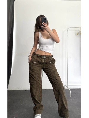 Bağcıklı Kargo Jean