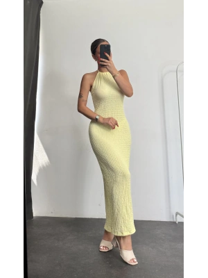 Blair Bağlamalı Elbise - Sarı