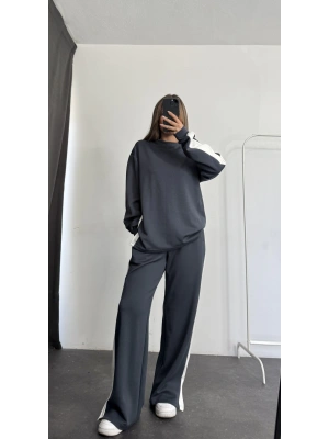 Bonnie Şeritli Takım - Antrasit