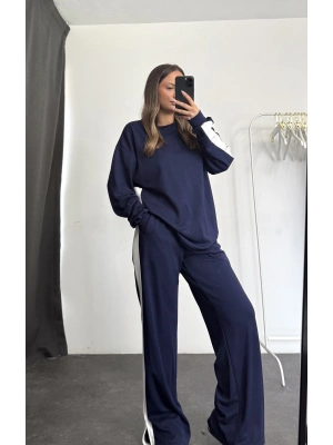 Bonnie Şeritli Takım - Lacivert