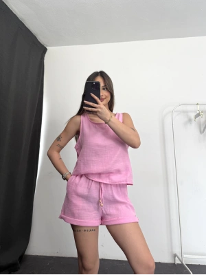 Brook Keten Takım -Pembe