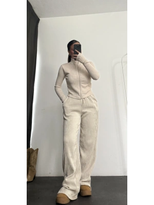 Carmen Fermuarlı Takım - Bej