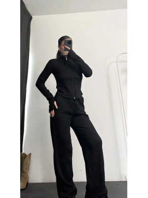 Carmen Fermuarlı Takım - Siyah