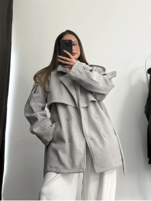 Carolin Kısa Kaban - Gri