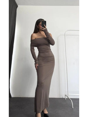 Cate Madonna Elbise - Vizon