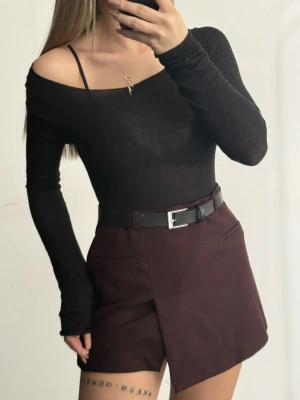 Claire Kemerli Şort Etek - Bordo