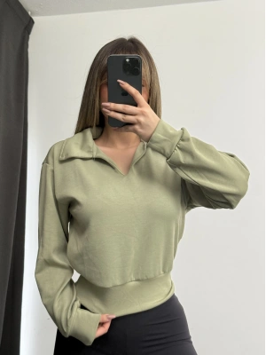 Cloe Polo Yaka Sweatshirt - Haki