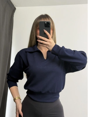 Cloe Polo Yaka Sweatshirt - Lacivert