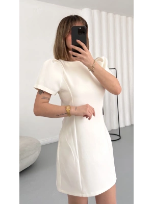 Cloud Karpuz Kol Elbise - Beyaz