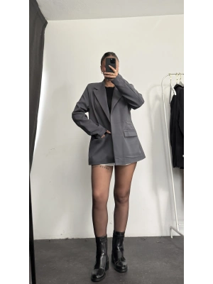 Cruz Astarlı Blazer Ceket - Gri