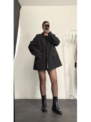 Cruz Astarlı Blazer Ceket - Siyah