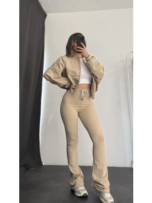 Darcy İspanyol Eşofman Takımı - Bej