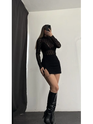 Diana Dantel Bluz - Siyah