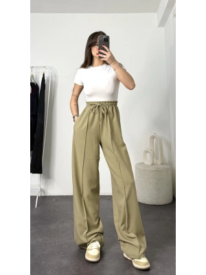 Elena Keten Palazzo Pantolon - Haki