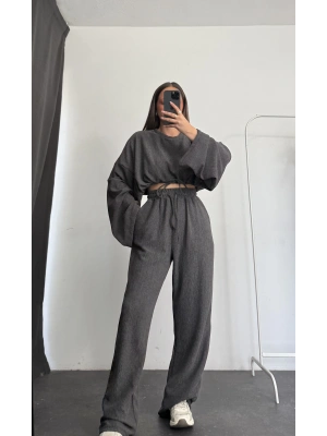 Ellish Bel Büzgülü Takım - Antrasit