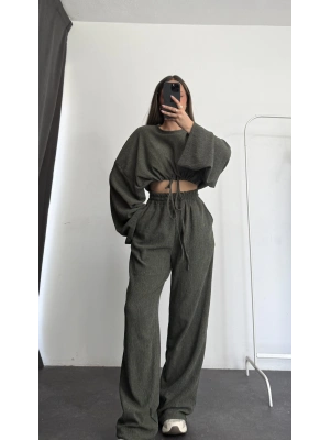 Ellish Bel Büzgülü Takım - Haki