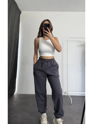 Eve Şardonlu Eşofman - Antrasit