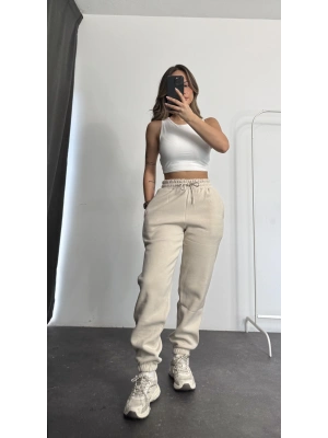 Eve Şardonlu Eşofman - Bej