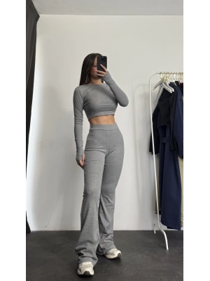 Fine Basic Crop Takım - Antrasit