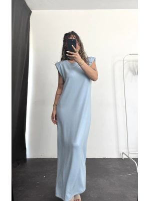 Gail Vatkalı Elbise -Mavi