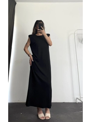 Gail Vatkalı Elbise -Siyah