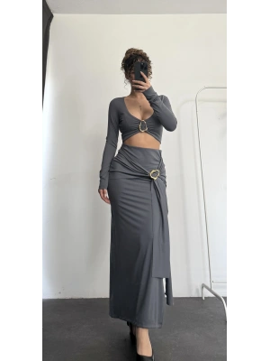 Gianna Toka Detay Takım - Antrasit