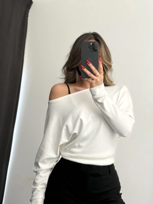 Gina Yarasa Kol Bluz - Beyaz