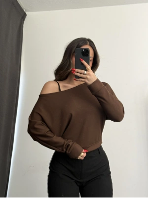 Gina Yarasa Kol Bluz - Kahve