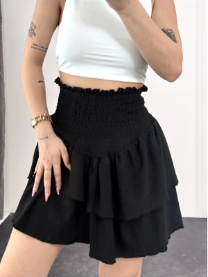 Gloria Mini Etek-Siyah