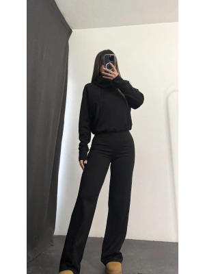Grace Uzun Yaka Takım - Siyah