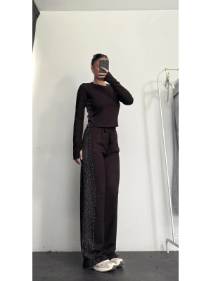 Hanna Taşlı Takım - Kahve