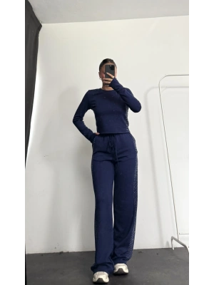 Hanna Taşlı Takım - Lacivert