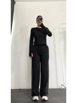 Hanna Taşlı Takım - Siyah