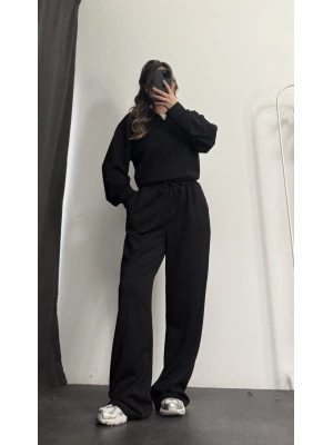 Hilda Polo Yaka Takım - Siyah