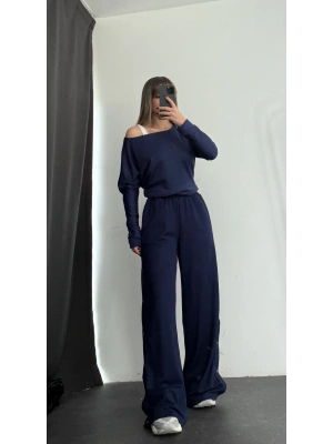 Hope Çıtçıtlı Eşofman - Lacivert