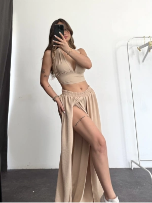 Hope Dekolte Takım - Bej