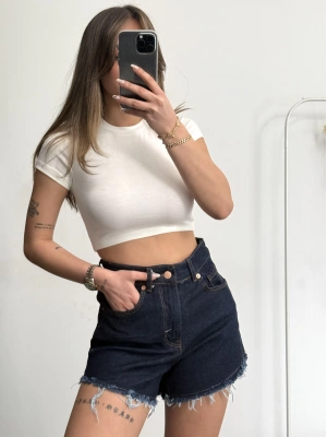 Inna Kot Şort - Koyu Kot