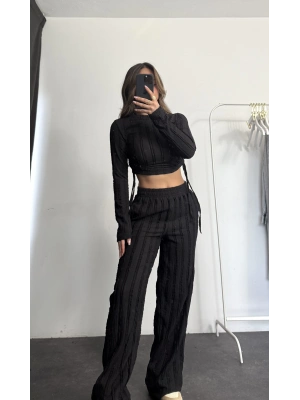 Janna Büzgülü Takım - Siyah